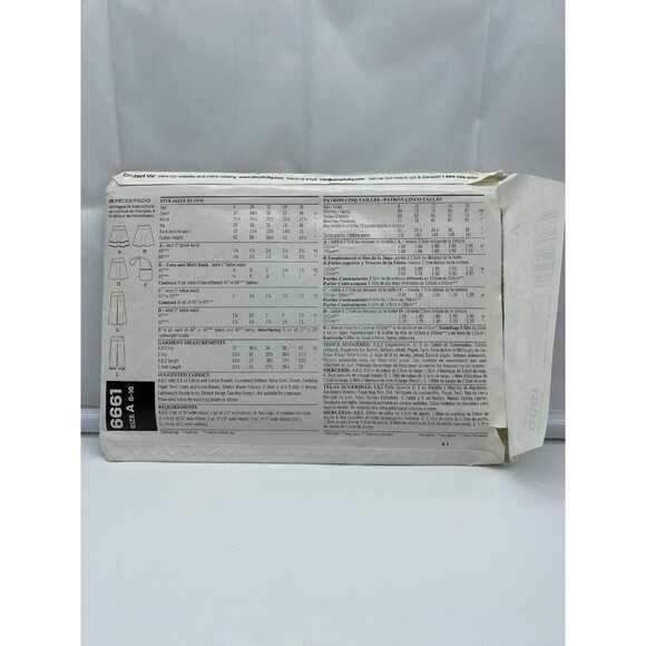 Simplicity Sewing Pattern 6661 New Look Girl's Skirts Pants Bag 8 10 12-16 Uncut - Picture 4 of 7